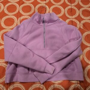 Lululemon Oversized Funnel Neck 1/2 Zip Scuba In Pink